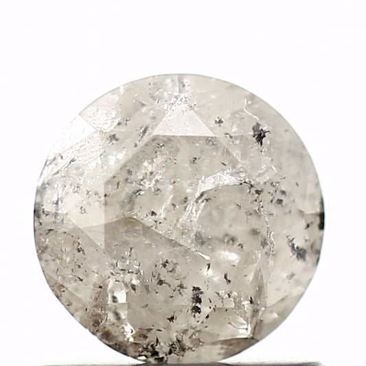 0.69 Carat Fancy Gray Salt and Pepper Round Brilliant Cut Natural Loose Diamond