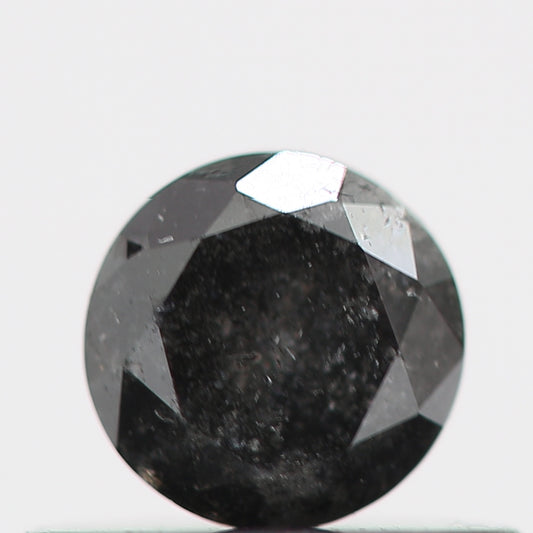 0.36 Carat Salt and Pepper Gray Round Brilliant Cut Natural Loose Diamond