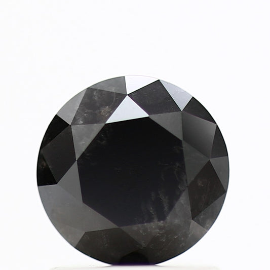 GIA round black certified diamonds
