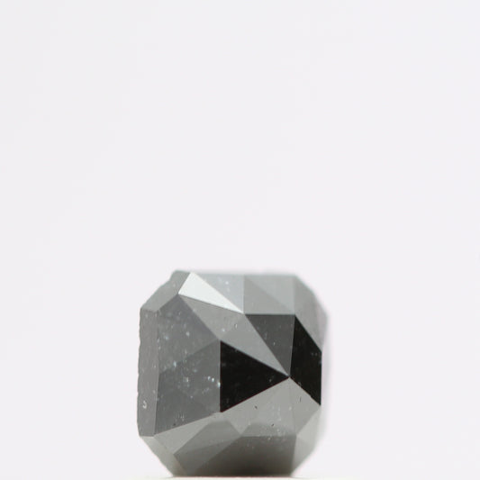 0.59 Ct Natural Black Cushion Single Cut Loose Diamond for Jewelery