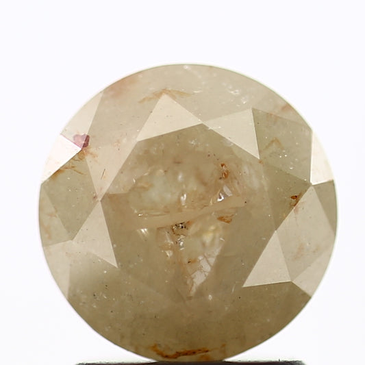 1.57 Carat Yellow Rustic Round Cut Natural Loose Diamond