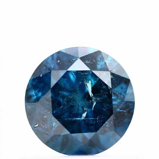 0.51 Carat Round Brilliant Fancy Blue Natural Loose Diamond