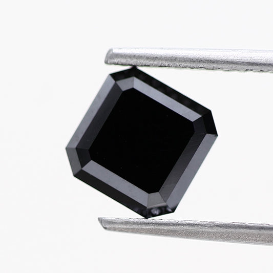 Jet black diamond AAA Quality black loose natural diamond Asscher Black Diamond Fancy enhanced Diamond for Ring jewelry USA CANADA UK FRANCE PARIS