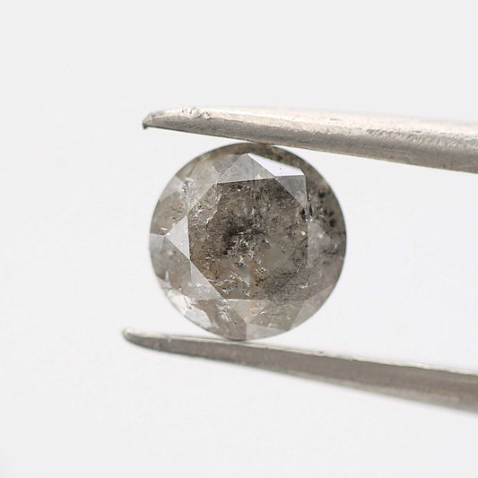 0.93 Carat Fancy Gray Salt And Pepper Round Natural Loose Diamond
