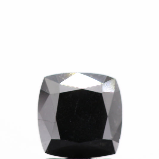 1.93 Ct Natural Black Cushion Full Cut Loose Diamond for Jewelery