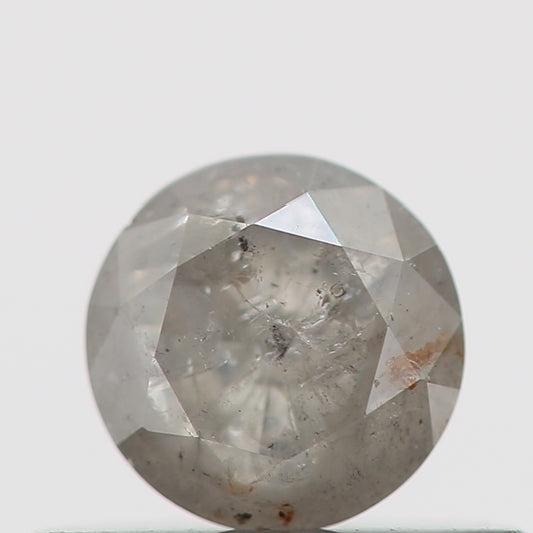0.30 Carat Salt and Pepper Round Brilliant Cut Natural Loose Diamond