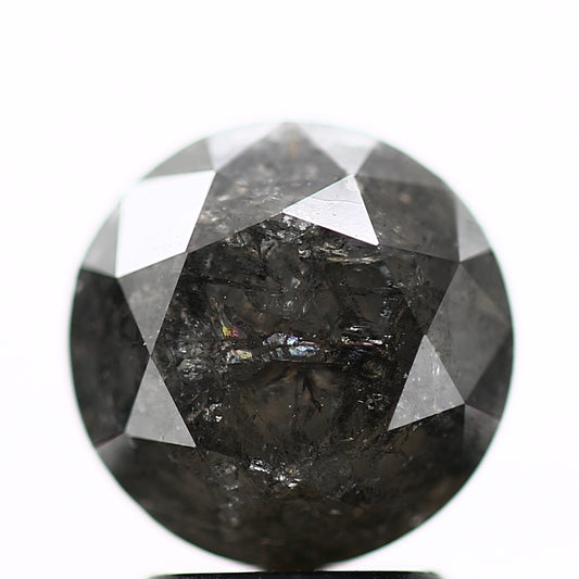 3.16 Carat Fancy Gray Round Shape Brilliant Cut Natural Loose Diamond
