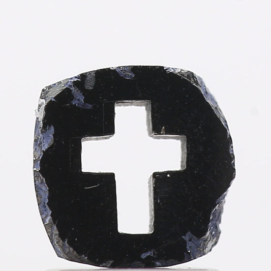0.52 Ct Natural Black Cross Loose Diamond for Jewelery