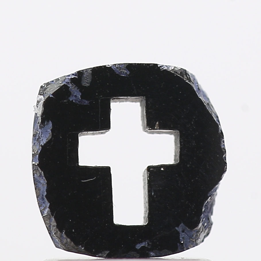 0.52 Ct Natural Black Cross Loose Diamond for Jewelery