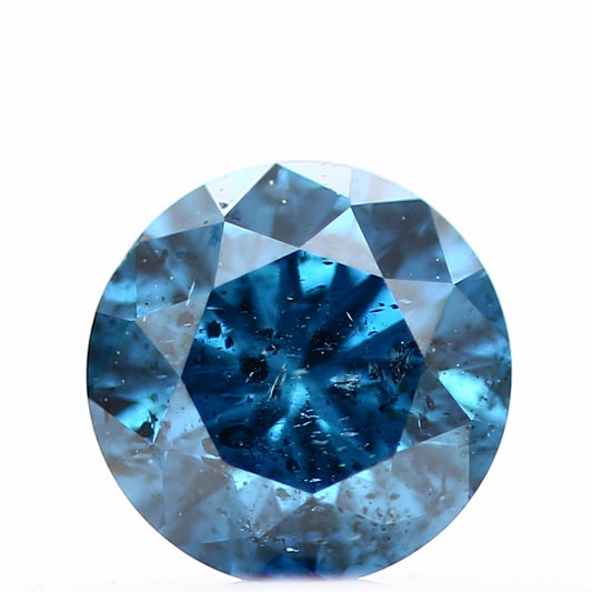 0.27 Carat Round Brilliant Fancy Blue Natural Loose Diamond