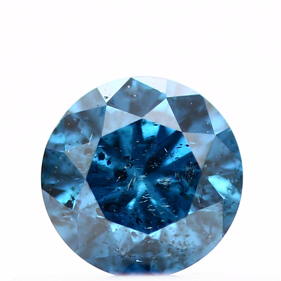0.27 Carat Round Brilliant Fancy Blue Natural Loose Diamond