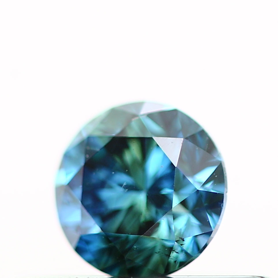 0.23 Carat Fancy Blue Round Brilliant Cut Natural Loose Diamond