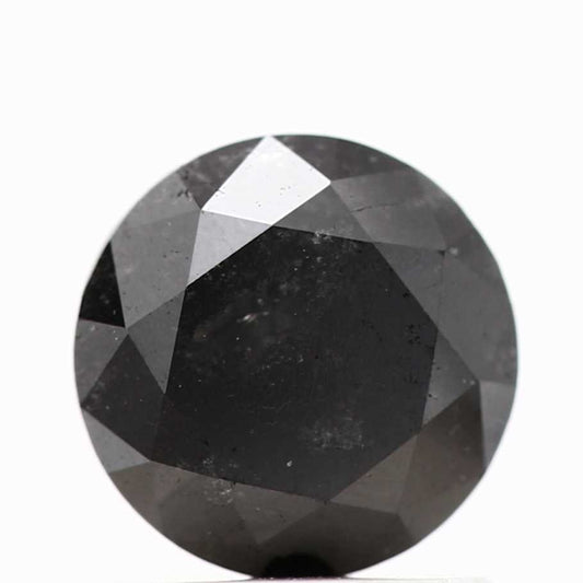 1.16 Carat Fancy Black Round Shape Brilliant Cut Natural Loose Diamond