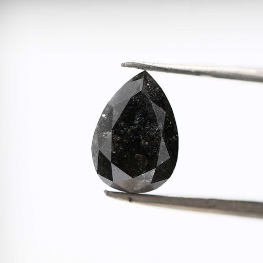 Salt and Pepper Diamond Fancy Gray Color 2.33 CT 10.00 x 7.10 x 4.55 MM Pear Cut Diamond! Natural Loose Diamond ! Christmas Gift for Her