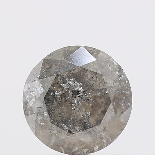 1.24 Carat Fancy Gray Round Shape Brilliant Cut Natural Loose Diamond
