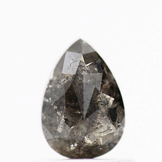 Salt and Pepper Diamond Fancy Gray Color 0.76 CT 6.48 x 4.55 x 2.94 MM Pear Cut Diamond! Natural Loose Diamond ! Christmas Gift for Her