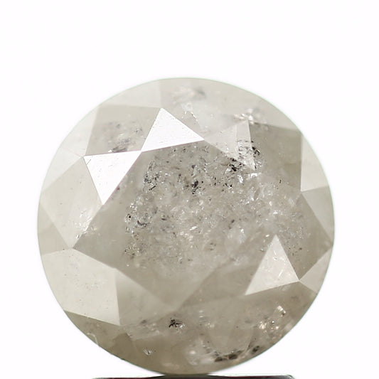 2.59 Carat Salt and Pepper Diamond Gray Fancy Round Brilliant Cut Natural Loose Diamond