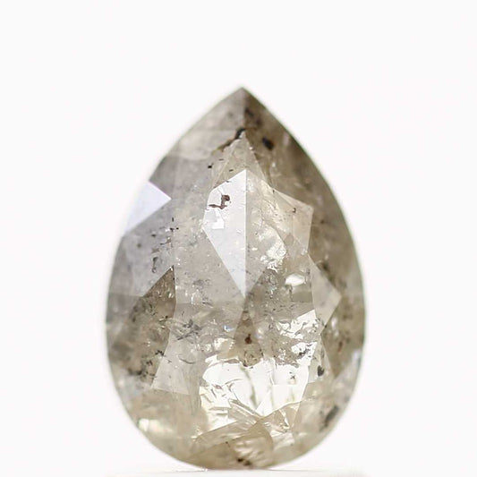 Salt and Pepper Diamond Fancy Gray Color 1.43 CT 8.27 x 5.68 x 3.34 MM Pear Cut Diamond! Natural Loose Diamond ! Christmas Gift for Her