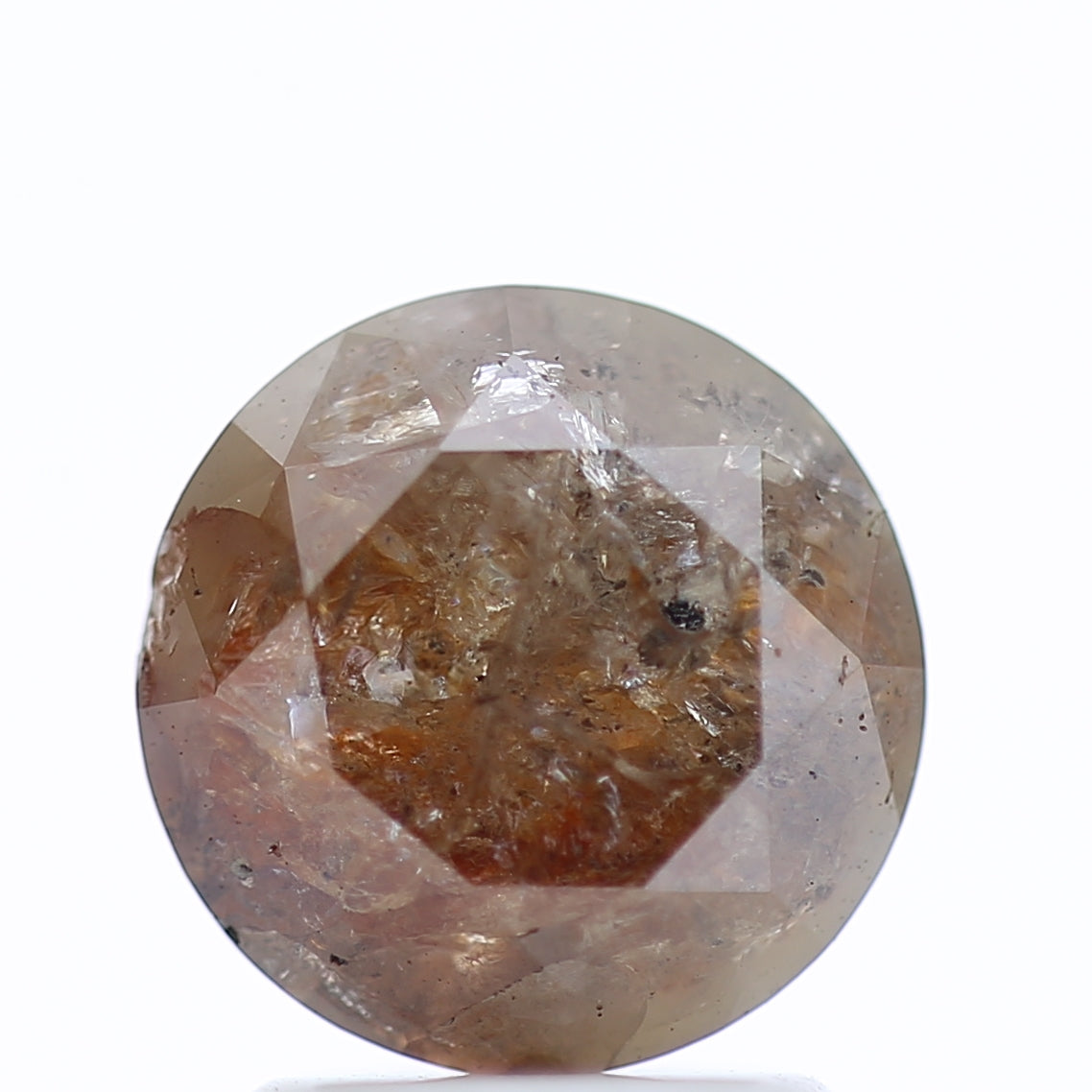 2.09 Ct Fancy Gray Red Color Round Brilliant Cut Natural Loose Diamond 7.90 mm