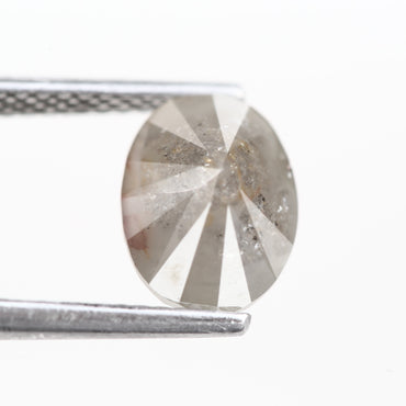 2.20 Ct. Oval Full Cut Salt and Pepper Fancy Gray Color Natural Diamond 8.85 mm