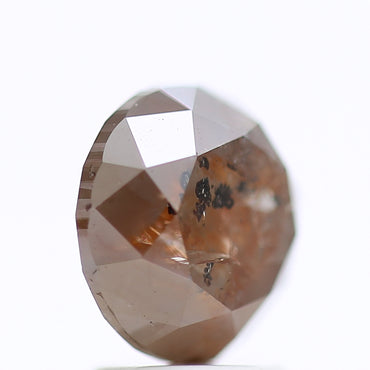 2.79 Ct Fancy Gray Red Color Round Brilliant Cut Natural Loose Diamond 8.10 mm