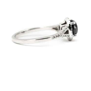 Black Color Round Diamond Ring Engagement Wedding Gift Ring 14K Solid Rose White Yellow Gold Ring 1.75 CT Unique Anniversary Gift for Love