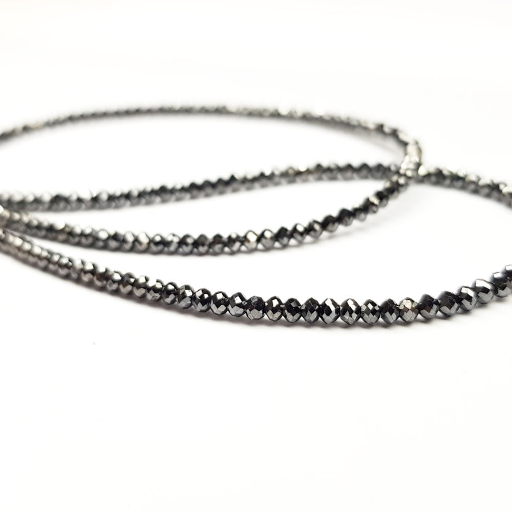 Fancy Black Color Polished Loose Diamond Beads 16