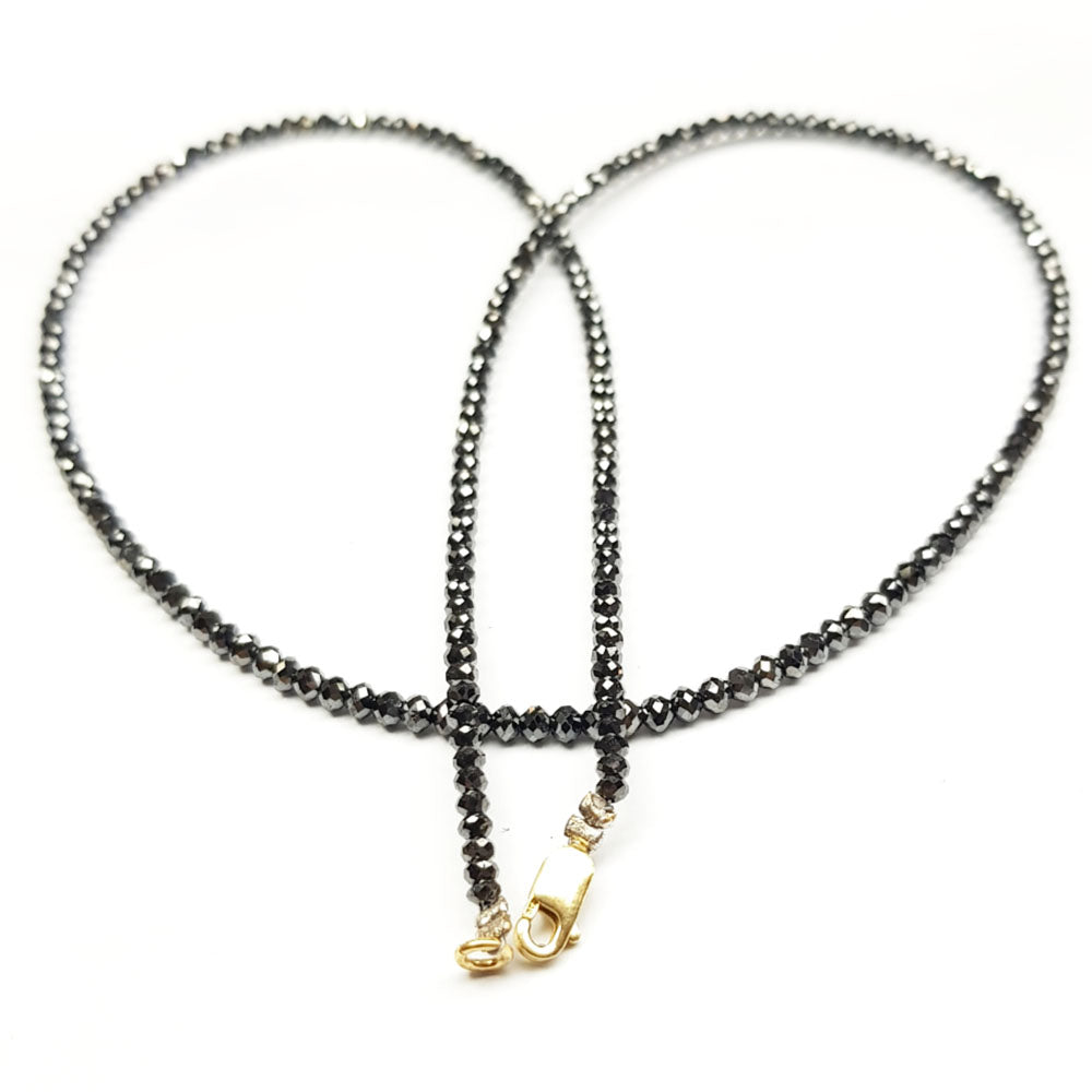 Fancy Black Color Polished Loose Diamond Beads 16