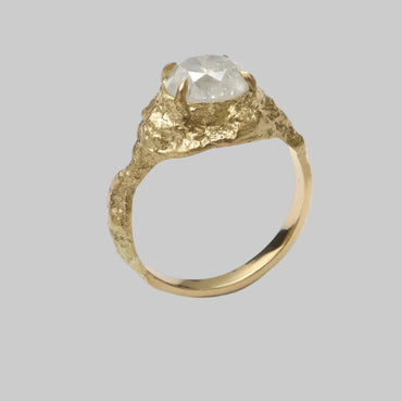 Vintage Salt and Pepper Diamond Ring ! Natural Round Cut Diamond Engagement Ring 14k Gold Anniversary Ring Christmas Gift For Her