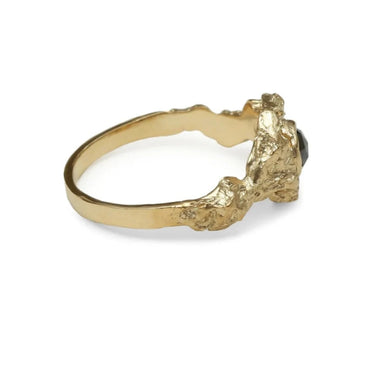 Black Color Diamond Ring ! Natural Round Rose Cut Diamond Engagement Ring 14k Yellow White Rose Gold Anniversary Ring Christmas Gift For Her