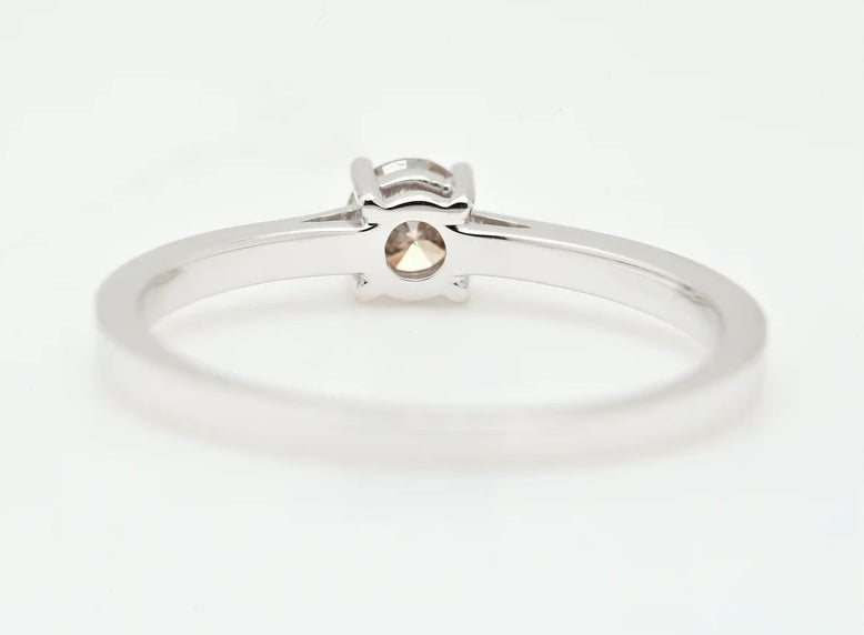 Round Solitaire Ring, 4 prongs Round Stacking Engagement Ring, Round Diamond Bridal Wedding Ring, Promise Ring, 14K Gold Ring
