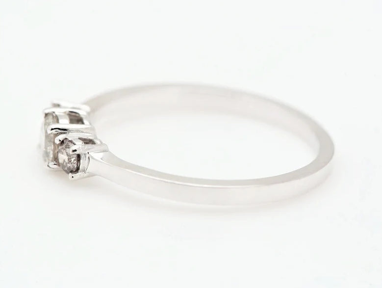 Salt and Pepper Ring ! Round Diamond Ring • Three-Stone Ring • Engagement Ring • Anniversary Ring • Engagement Gift • Pink Diamond Ring