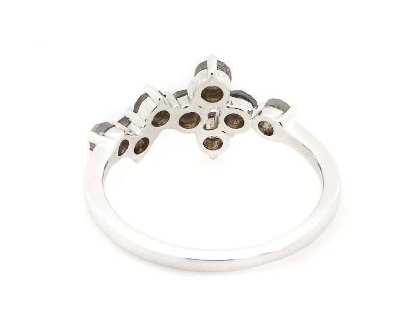 Salt and Pepper Diamond Ring ! Diamond Ring ! Solid Gold Ring ! Proposed Ring ! Engagement Ring ! Salt and pepper Ring ! Gift For Her