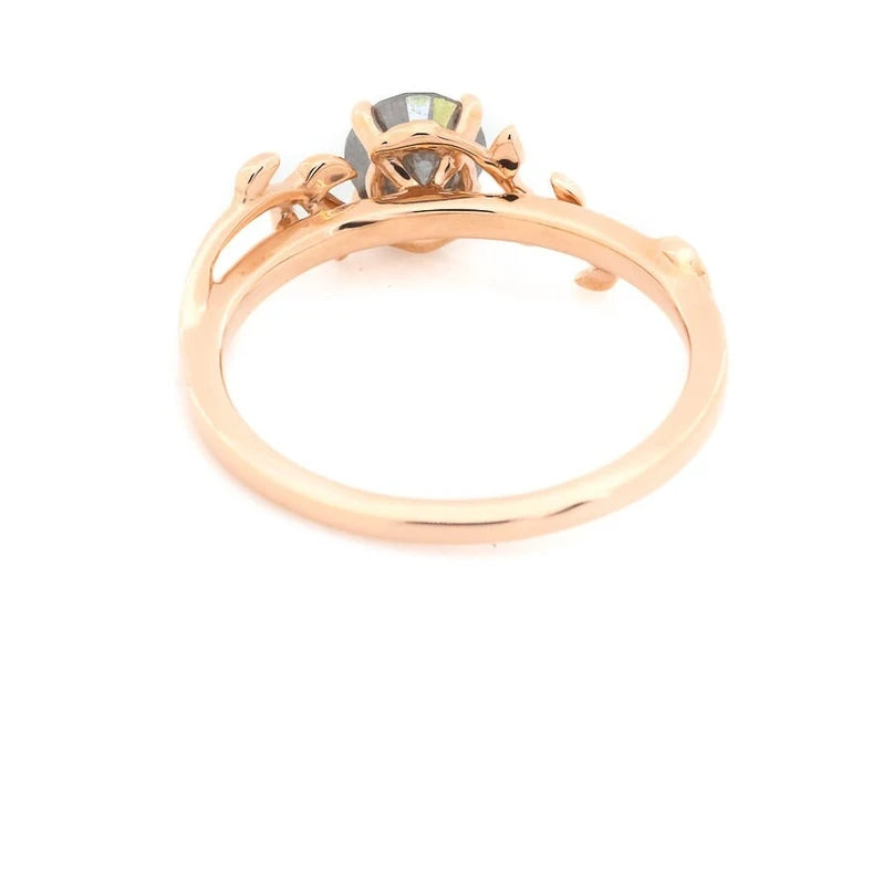 Salt and Pepper Diamond Ring ! Natural Round Cut Diamond ! Natural Gray Diamond For Anniversary Ring ! Alexandrite Ring ! Gift For Her