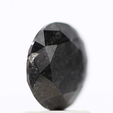 Salt And Pepper Diamond Fancy Gray Color 1.47 CT 7.50 x 4.00 MM Round Brilliant Cut Diamond ! Natural Loose Diamond ! Christmas Gift for Her
