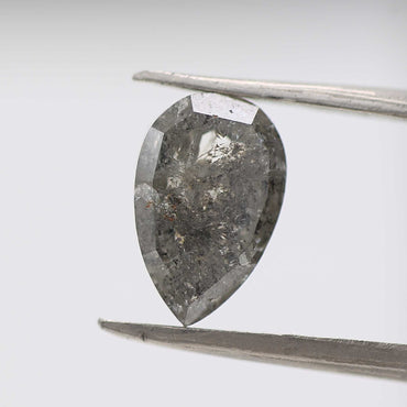 Salt and Pepper Diamond Fancy Gray Color 2.90 CT 10.70 x 6.88 MM Pear Cut Diamond! Natural Loose Diamond ! Christmas Gift for Her