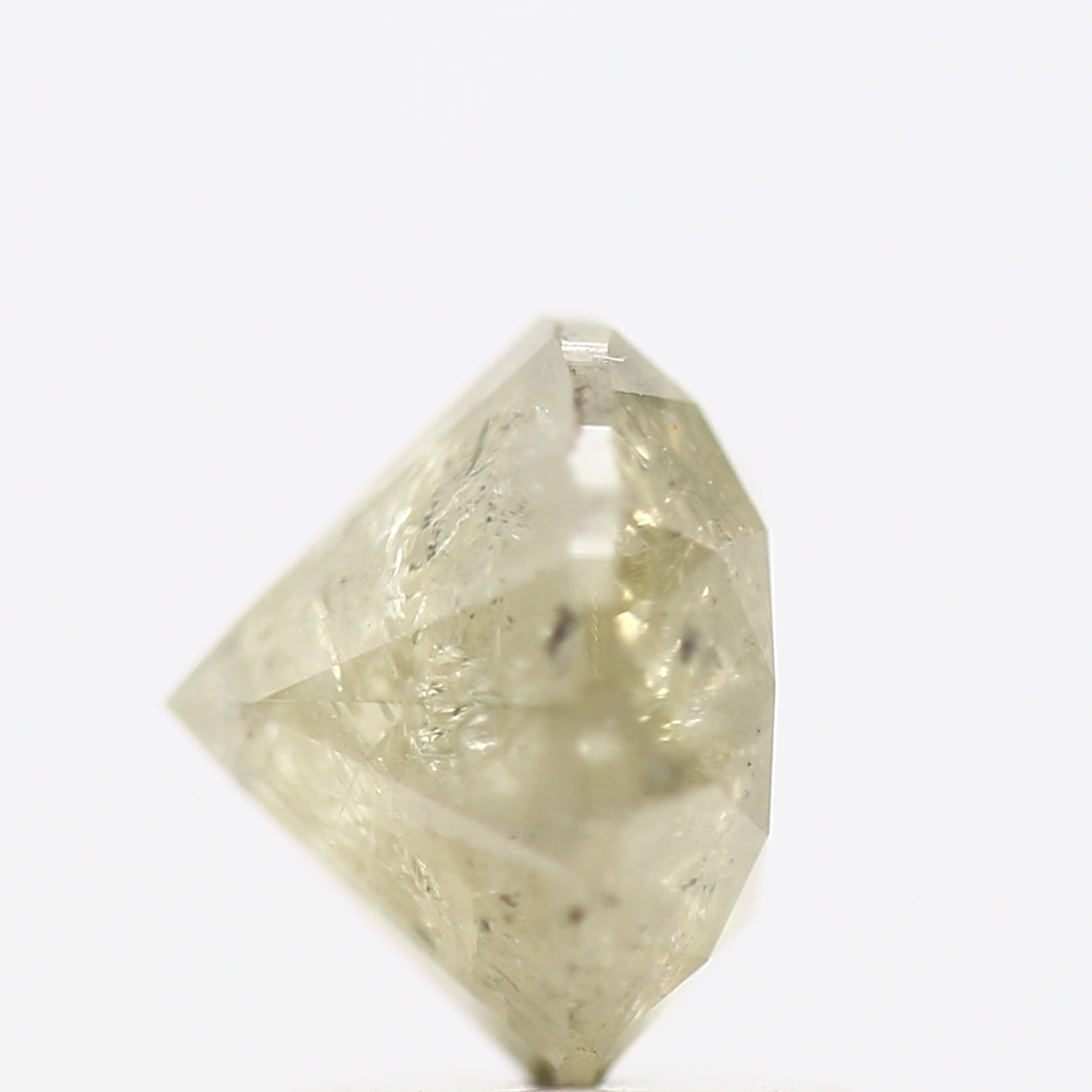 2.25 Carat Salt and Pepper Diamond Yellow Gray Round Brilliant Cut Natural Loose Diamond