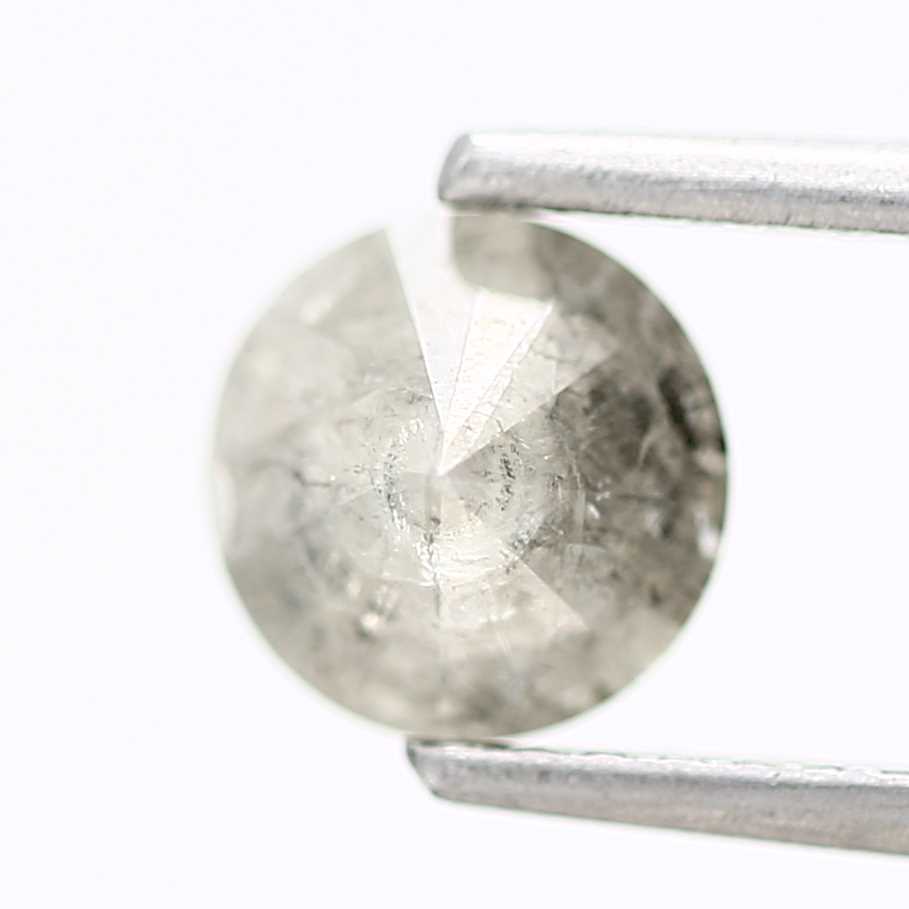 0.84 Carat Salt and Pepper Fancy Round Brilliant Cut Natural Loose Diamond
