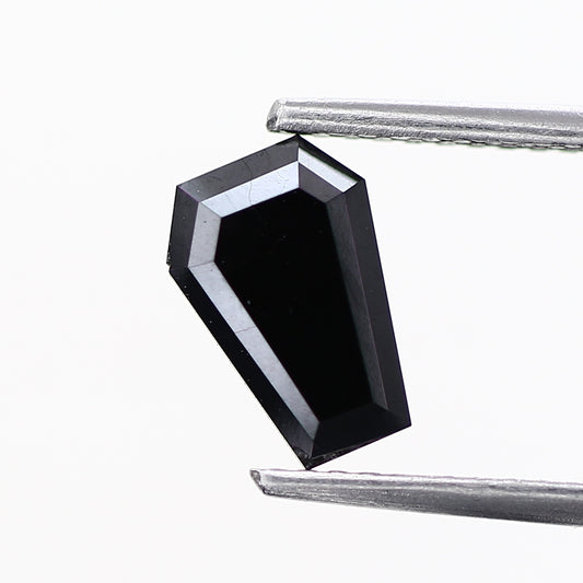 AAA Coffin Shape Fancy Black Natural Loose Diamond, 1.23 Carat
