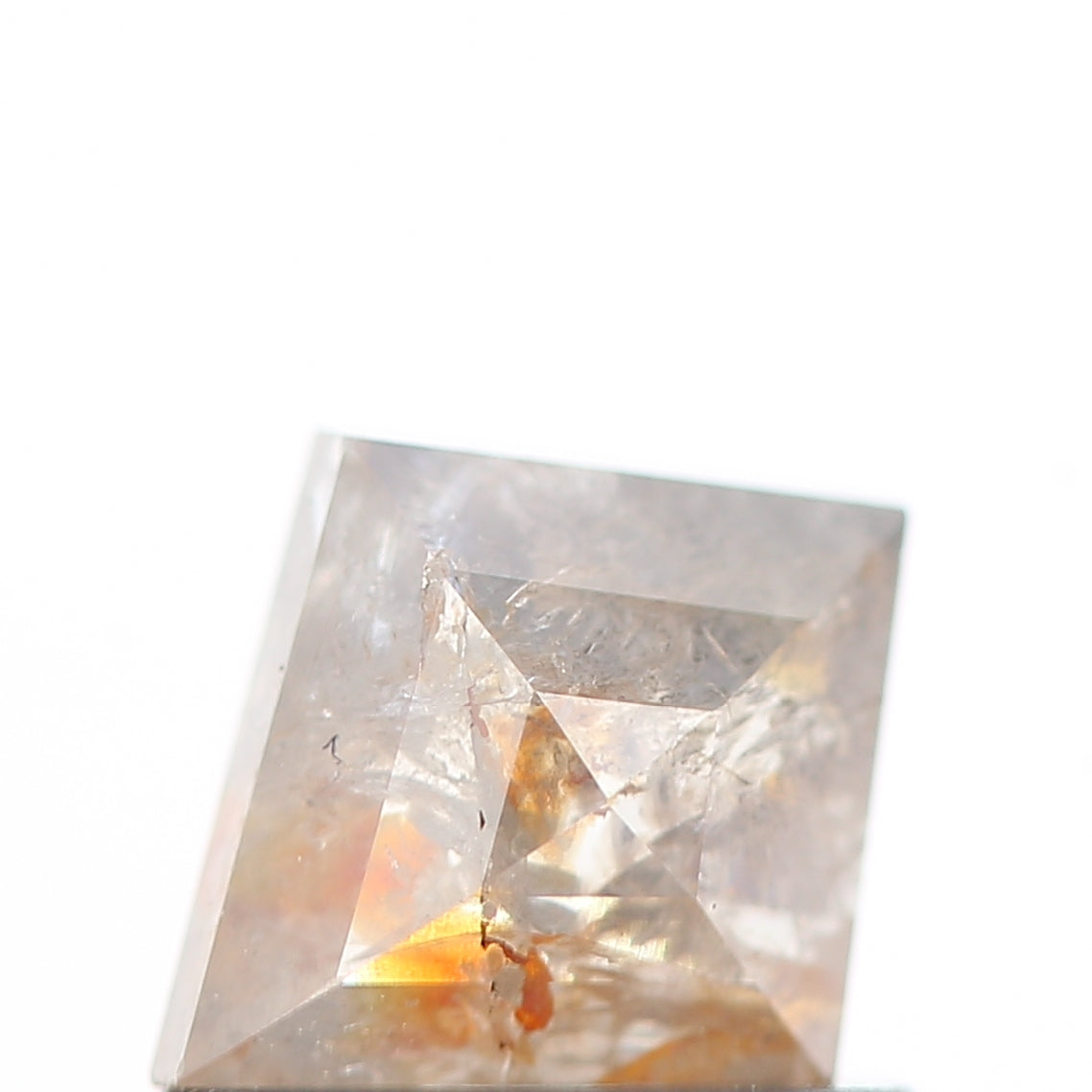 salt and pepper diamond ! 0.60 Ct 6.90 x 5.80 x 2.40 MM natural gray shield loose diamond for engagement ring for her