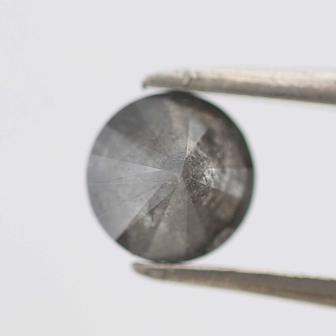 0.98 Carat Salt and Pepper Diamond Round Brilliant Cut Natural Loose Diamond