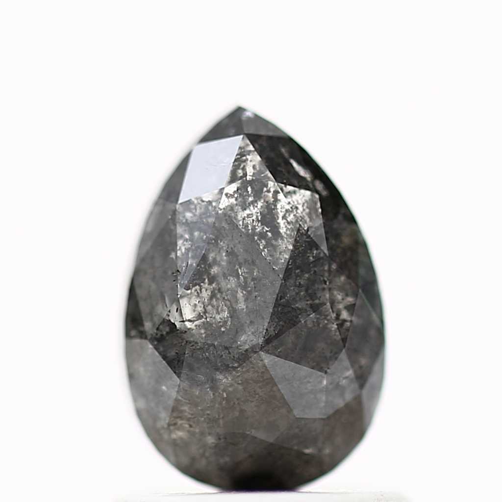 Salt and Pepper Diamond Fancy Gray Color 1.02 CT 7.58 x 5.15 x 2.75 MM Pear Cut Diamond! Natural Loose Diamond ! Christmas Gift for Her