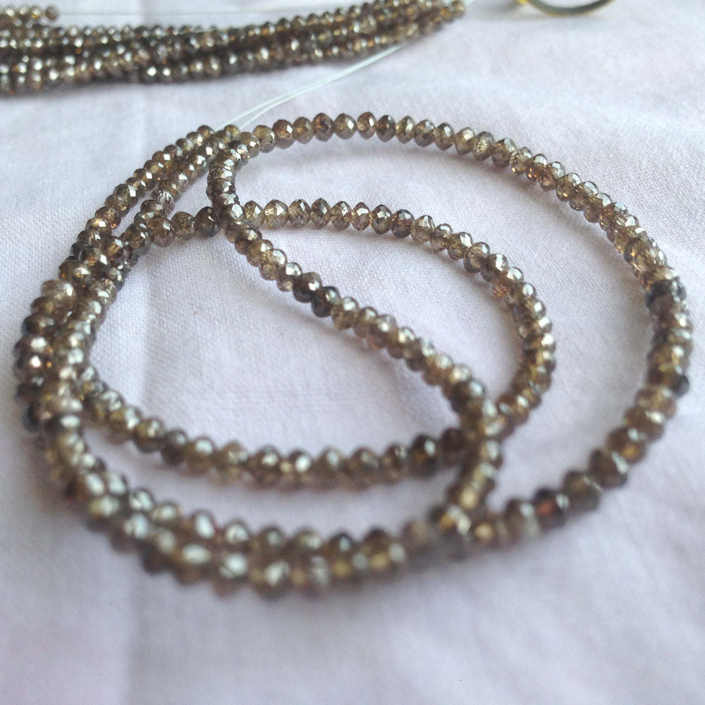 Natural Blue Black Polished Loose Diamond Beads