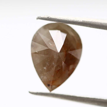 Salt and Pepper Diamond Fancy Brown Color 2.24 CT 10.20 x 7.60 x 4.90 MM Pear Cut Diamond! Natural Loose Diamond ! Christmas Gift for Her
