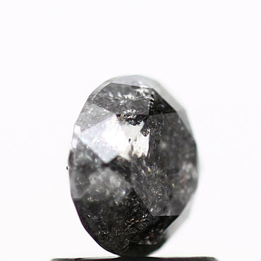 Salt and Pepper Diamond Fancy Gray Color 1.08 CT 6.10 x 4.54 MM Round Brilliant Cut Diamond! Natural Loose Diamond ! Christmas Gift for Her