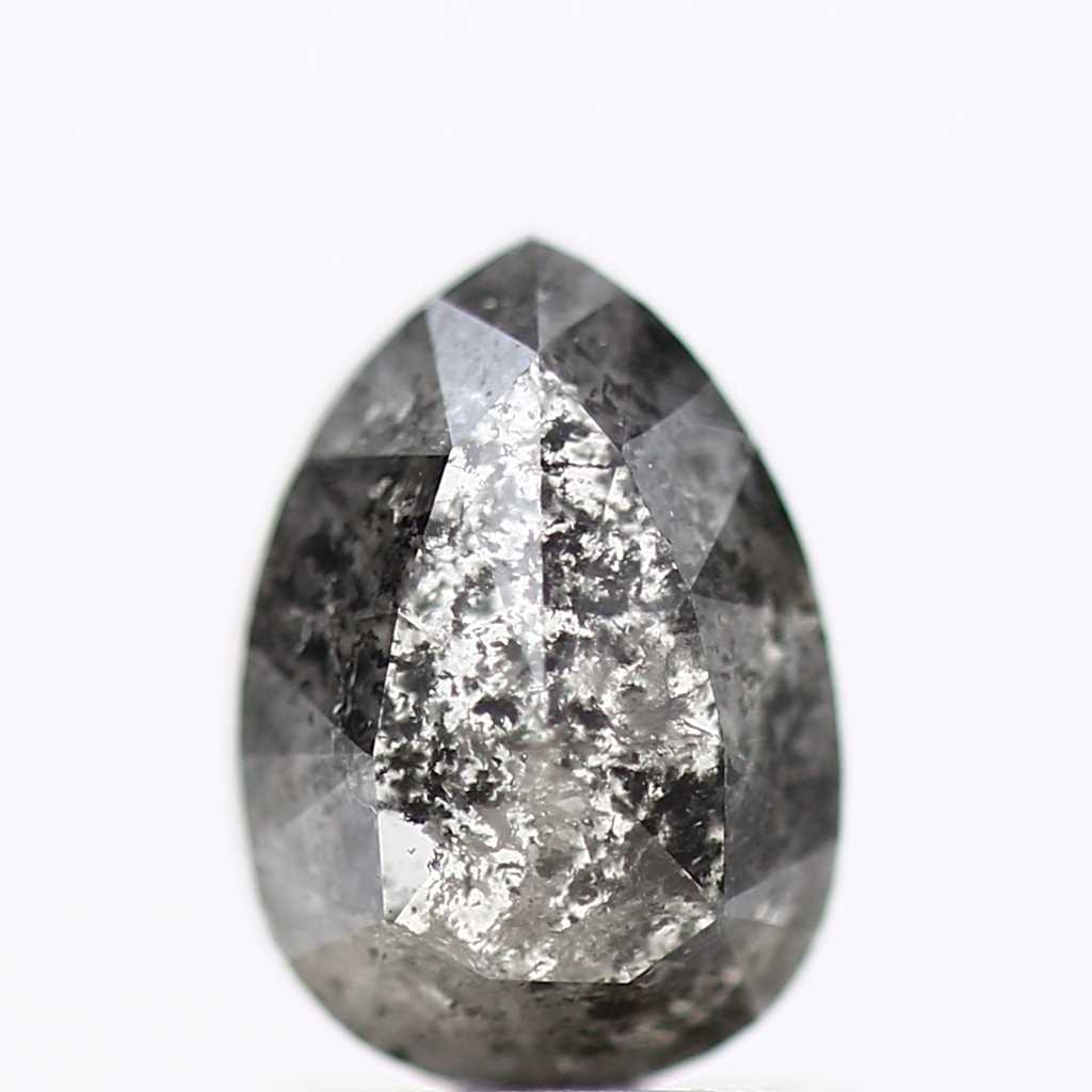 Salt and Pepper Diamond Fancy Gray Color 1.21 CT 7.70 x 5.47 x 3.28 MM Pear Cut Diamond! Natural Loose Diamond ! Christmas Gift for Her
