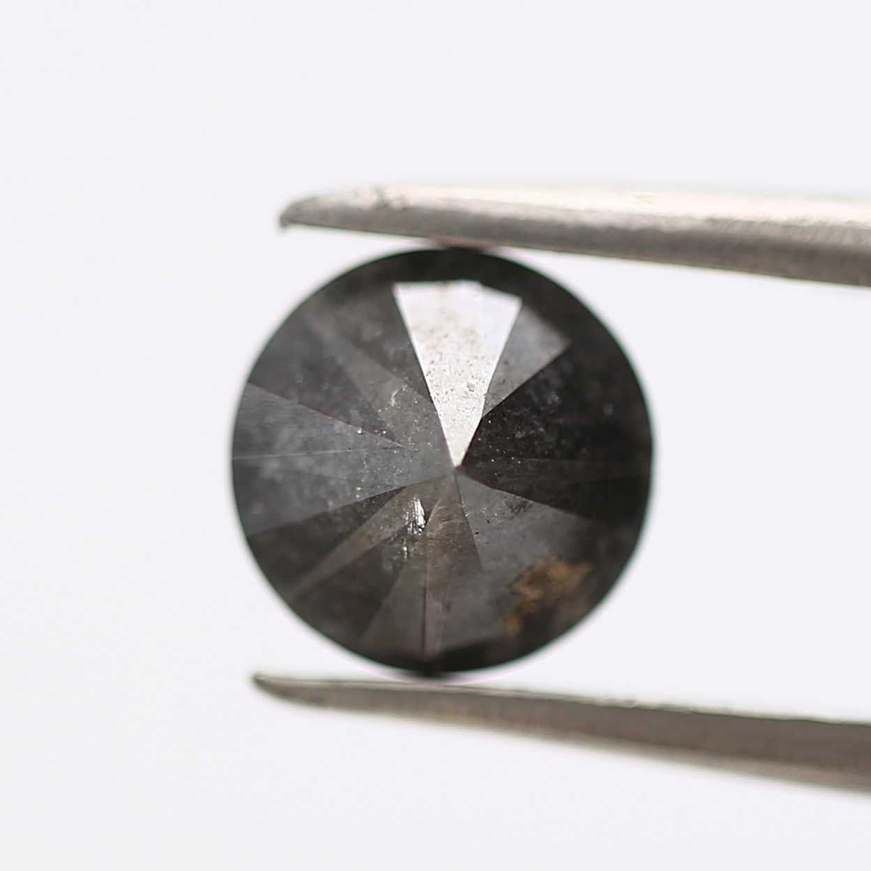1.32 Carat Fancy Black Round Shape Brilliant Cut Natural Loose Diamond