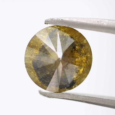 1.20 Carat Yellow Rustic Fancy Round Brilliant Cut Natural Loose Diamond