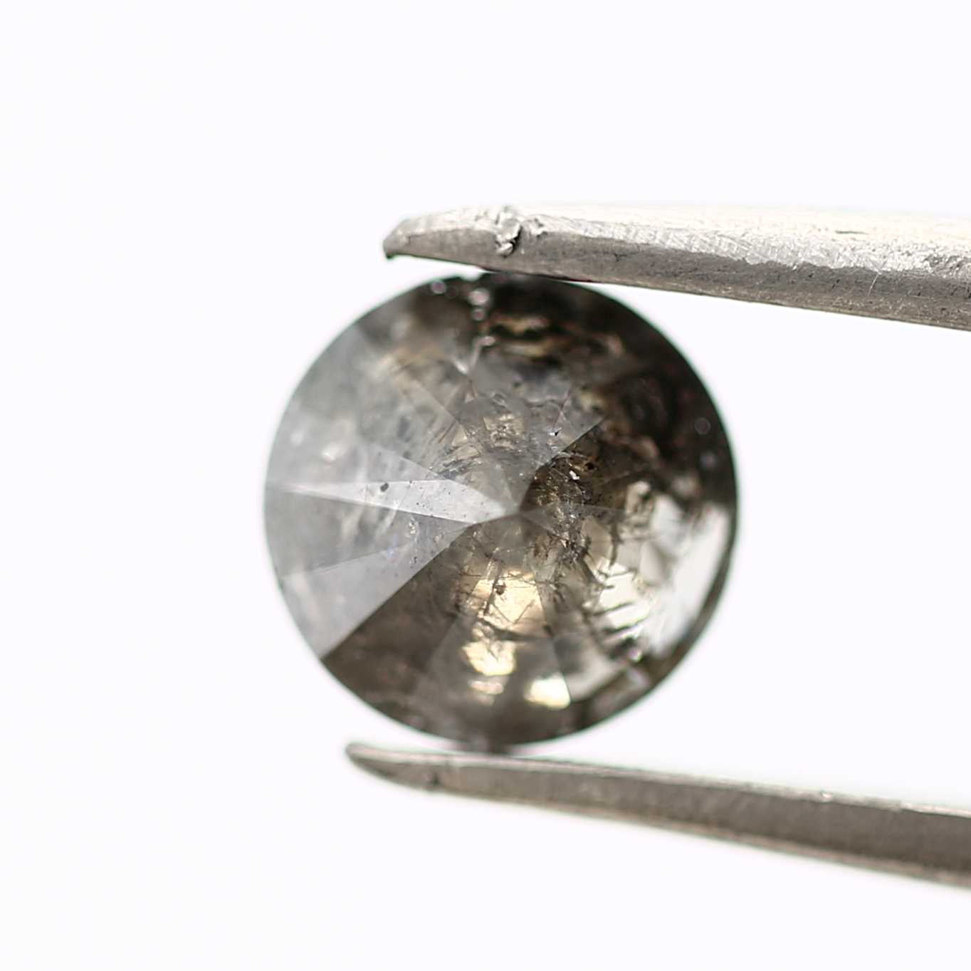 0.79 Carat Salt and Pepper Diamond Round Brilliant Cut Natural Loose Diamond