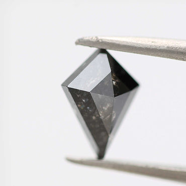 salt and pepper diamond ! 0.74 Ct 8.05 X 6.02 X 2.70 MM natural gray shield loose diamond for engagement ring for her